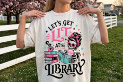 Library Lover Skeleton PNG, Bookworm Humor Reading Club Product Image 5