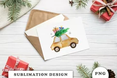 Merry Christmas Car Sublimation Designs Downloads Product Image 5