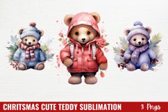 Christmas Cute Teddy Sublimation clipart Product Image 1