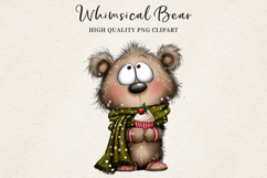 Whimsical Bear Clipart | Cute Hand-Drawn Bear Illustration Product Image 1