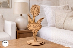 Standing Flower Tulip Laser Cut | Glowforge | SVG Product Image 1