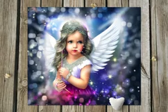 Christian Faith | Angels Skinny tumbler Sublimation designs Product Image 5