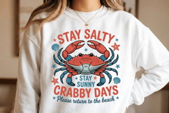 Stay salty stay sunny crabby days PNG sublimation |Beach &amp; S Product Image 2