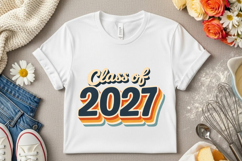 Retro Class of 2027 PNG Sublimation Design, Product Image 2