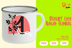 Desert Lily Boho Floral Monogram Product Image 1