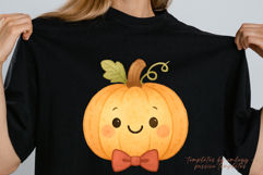 Cute Watercolor Pumpkin Clipart Autumn Harvest Fall Product Image 2