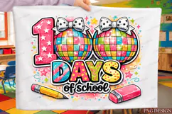 100 Days of School Disco Ball PNG Design 100 days of school Product Image 1
