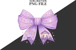 Purple Christmas bow png design for T-shirts Product Image 2