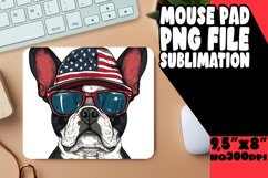 Dog with American Flag Mouse Pad Sublimation Design Product Image 1