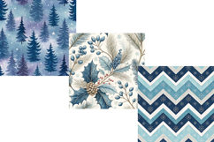 Elegant Winter Holiday Pattern Set, Cozy Snowflake Product Image 4