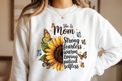 She is mom Sunflower PNG sublimation | Mother's Day PNG T-Sh Product Image 1