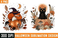 Halloween Handrawn Vector Set PNG,Halloween Clipart Set Product Image 1