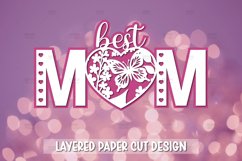 9 3D Layered Paper Cut Mom SVG I Cricut I Silhouette Product Image 6