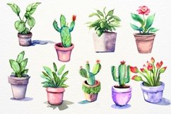 House Plants Watercolor Clipart, Indoor Plants Product Image 5