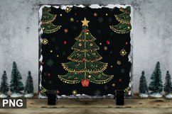 Christmas Tree Square Sublimation Slate Design Product Image 1