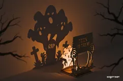 Trick or Treat Candle Holder SVG | Laser Cut | SVG Product Image 1