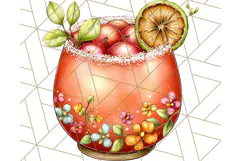Fall Drink Clipart PNG, Cozy Autumn Cocoa and Latte Art Product Image 5