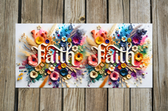 Christian cross &amp; flowers | Faith Sublimation Mug design P Product Image 5