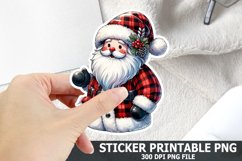 Christmas Santa Sticker| Christmas Sticker PNG Design Product Image 1