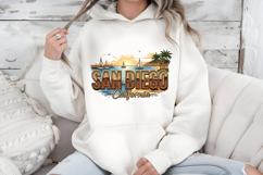 San Diego PNG, Vintage SoCal Beach Skyline Sublimation Product Image 5
