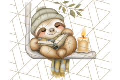 Bookish Animals PNG Clipart with Cozy Reading Elements Product Image 5