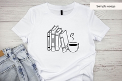 Hand Drawn Books And Coffee Mug SVG Product Image 5