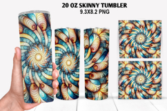 Skinny Tumbler 20oz Wrap Design, Stained Tumble PNG Design Product Image 1