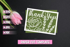 Thank you paper cut card SVG I Cricut I Silhouette Product Image 6