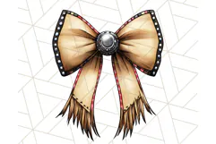 Western Style Bow PNG, Cute Cowboy, Cowgirl Coquette Png Product Image 5