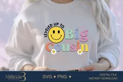 Leveled Up To Big Brother Svg,Leveled Up To Big Cousin Product Image 5