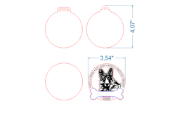 Dog Medal German Shepherd SVG laser cut files for Glowforge Product Image 4