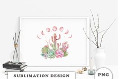 Cactus moon sublimation designs downloads Product Image 5