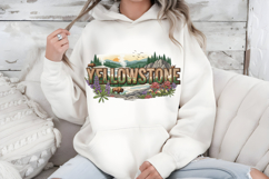 Yellowstone PNG, Vintage National Park Bison Sublimation Product Image 5