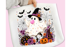 Ghost Blowing Bubble Gum PNG, Brushstroke Halloween PNG, Boo Product Image 2