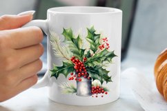 Winter Christmas Greenery Clipart, Christmas Greenery Clipar Product Image 5