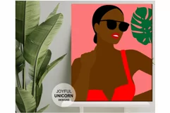 Abstract Black Woman Wall Art | African Woman Laser cut file Product Image 1