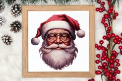 Vintage Black Pink Santa Claus Sublimation Clipart Product Image 4