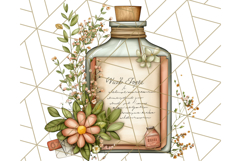Cottagecore Apothecary PNG Clipart, Rustic Potions &amp; Herbs Product Image 5