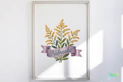 USA State Flowers Embroidery Clipart Product Image 5