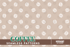 Coffee Lover Seamless Pattern Surface Design PNG DTF Latte Product Image 1