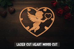 Valentine Ornament SVG,Laser Cut, Heart for laser cut Product Image 6