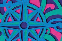 Rose of Wind 3D multilayer SVG/ Rose of Wind 3D mandala Product Image 10