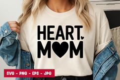 Heart Mom Quote Typography SVG PNG Product Image 1