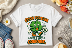 Lucky Clover Good Fortune Courage Cartoon Design Product Image 7