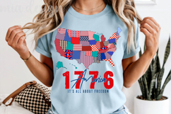 All About Freedom PNG, 1776 USA Map Patriotic Sublimation Product Image 5