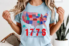 All About Freedom PNG, 1776 USA Map Patriotic Sublimation Product Image 5