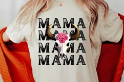 Western Mama PNG, Bull Skull Mama Sublimation Design Product Image 4