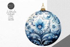 Christmas clipart, Baubles clipart, Blue Christmas Product Image 1