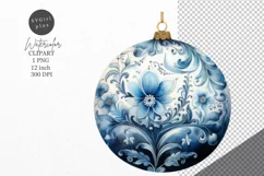 Christmas clipart, Baubles clipart, Blue Christmas Product Image 1