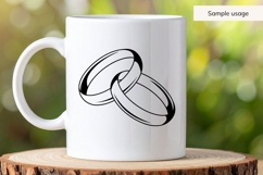 Interlocking Wedding Rings SVG Product Image 5